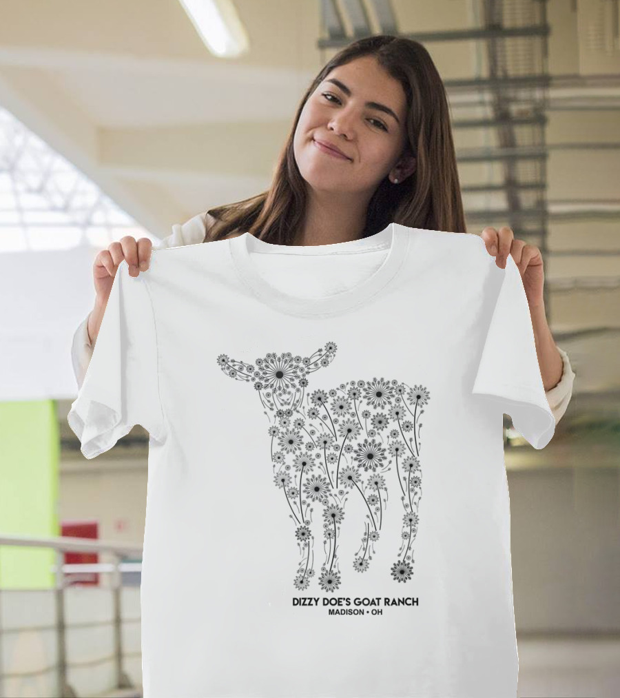 Dizzy Doe's Goat Ranch Madison - OH Cute Flower Goat Make A Wish T-Shirt