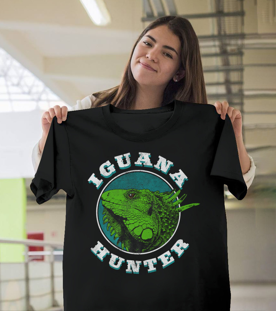 Iguana Hunter Green Reptile T-Shirt