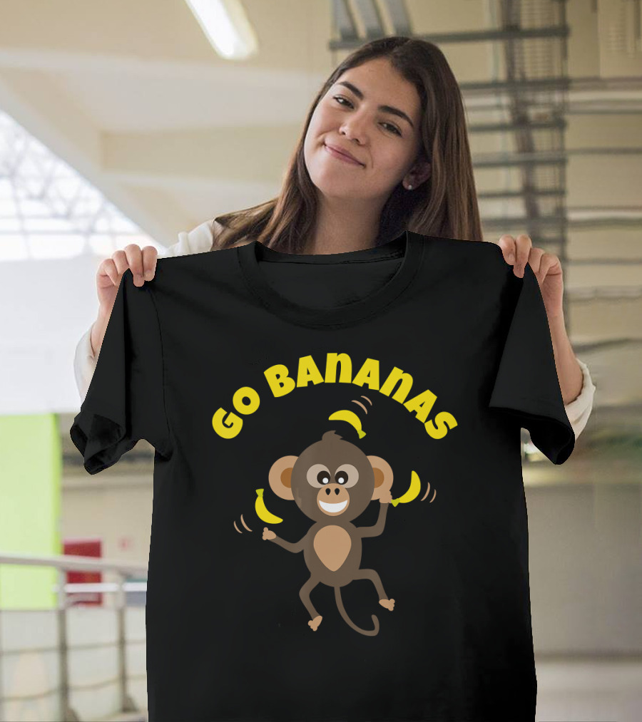 Go Bananas Cute Animal Baby Monkey Playful T-Shirt