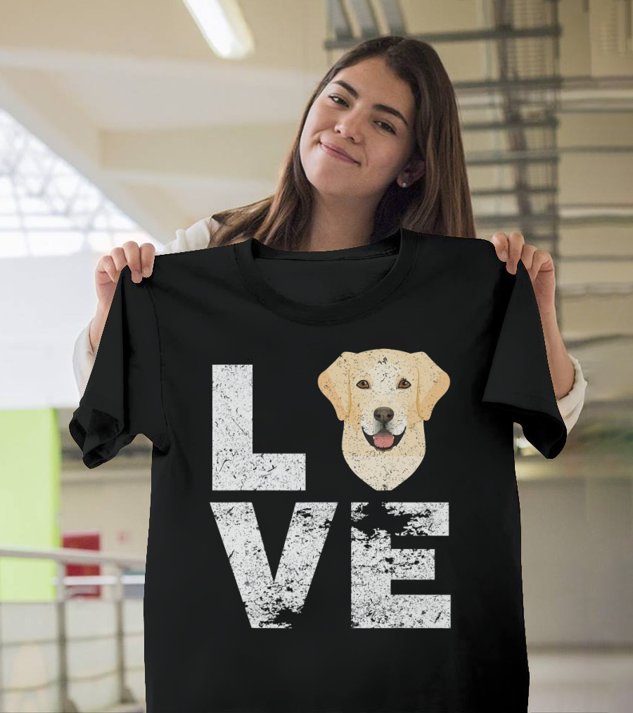 LOVE Labrador Retriever Dog Head T-Shirt