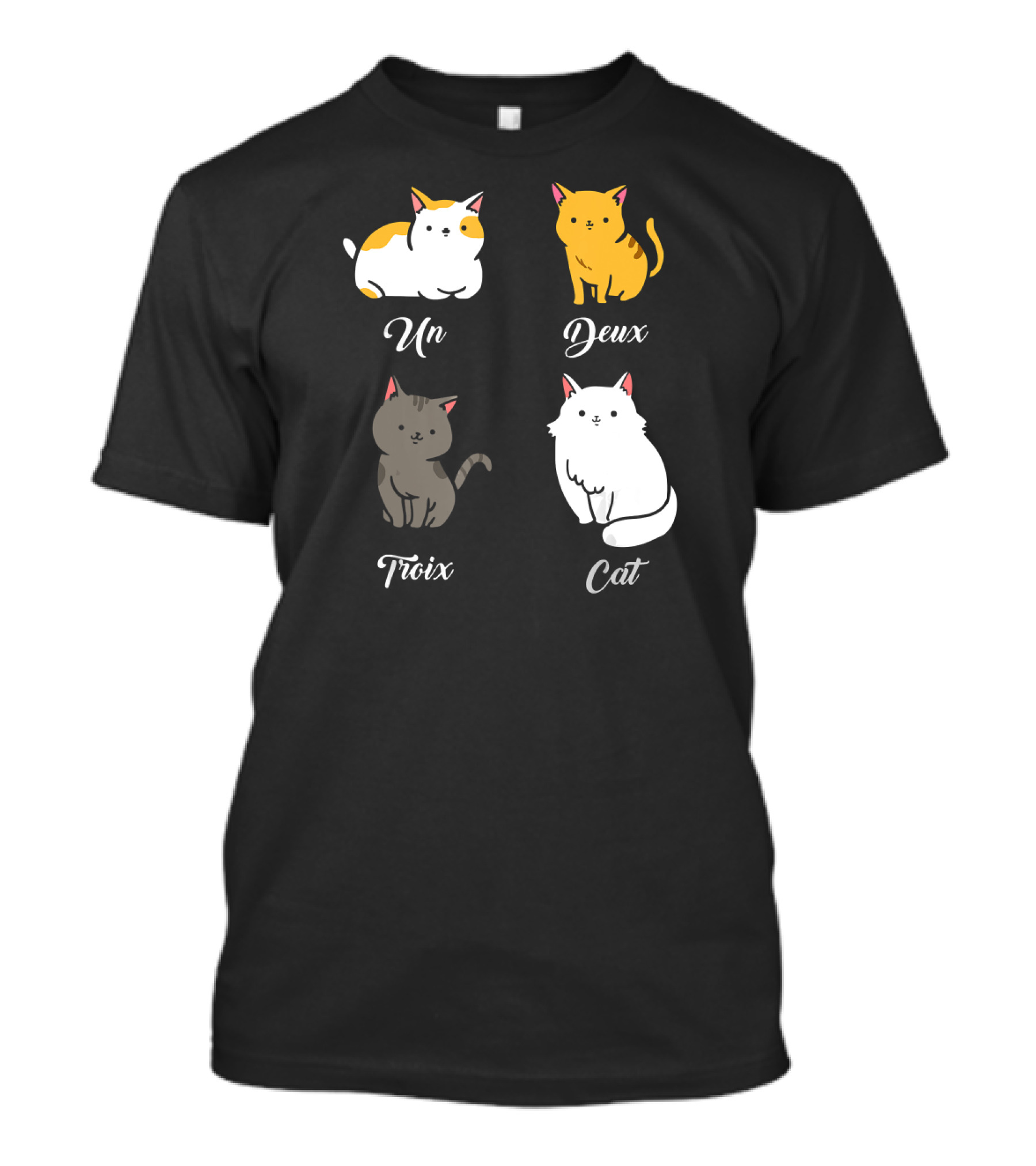 Un Deux Trois Cat Cat Pun Cute Cats T-Shirt