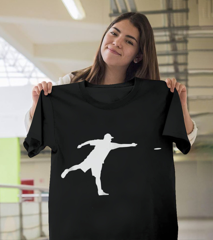 Vintage Disc Golf Silhouette Ultimate Frisbee Player T-Shirt