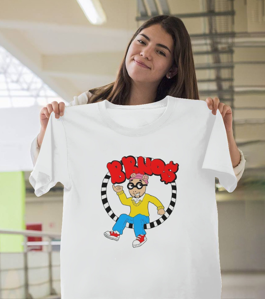 BBNO$ Arthur Style Character with Red Sneakers and Yellow T-Shirt