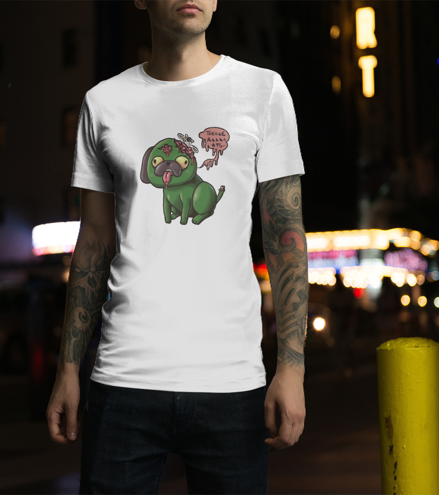 Nerdecrafter Zombie Pug TREATS T-Shirt