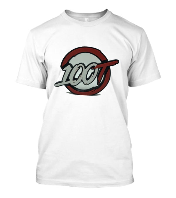 100 Thieves Logo Red And White Circle Emblem T-Shirt