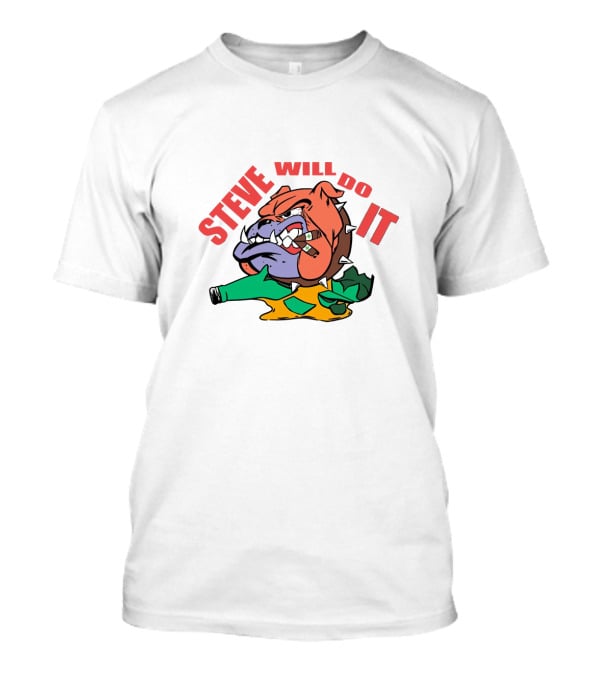 STEVE WILL DO IT Angry Alligator With Broken Bottle T-Shirt