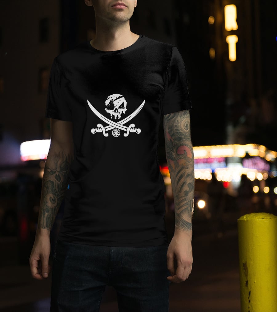 Sea Of Thieves Pirate Skull And Crossed Swords Emblem T-Shirt