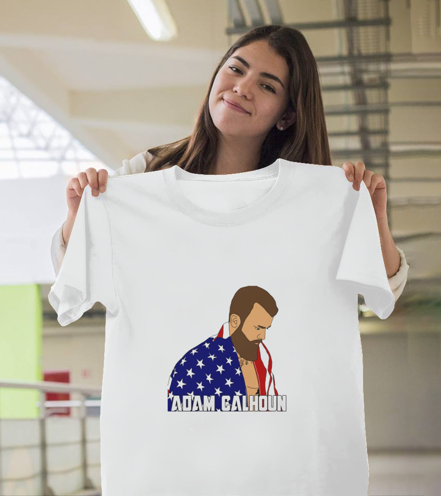 ADAM CALHOUN American Pride Flag Cloak T-Shirt