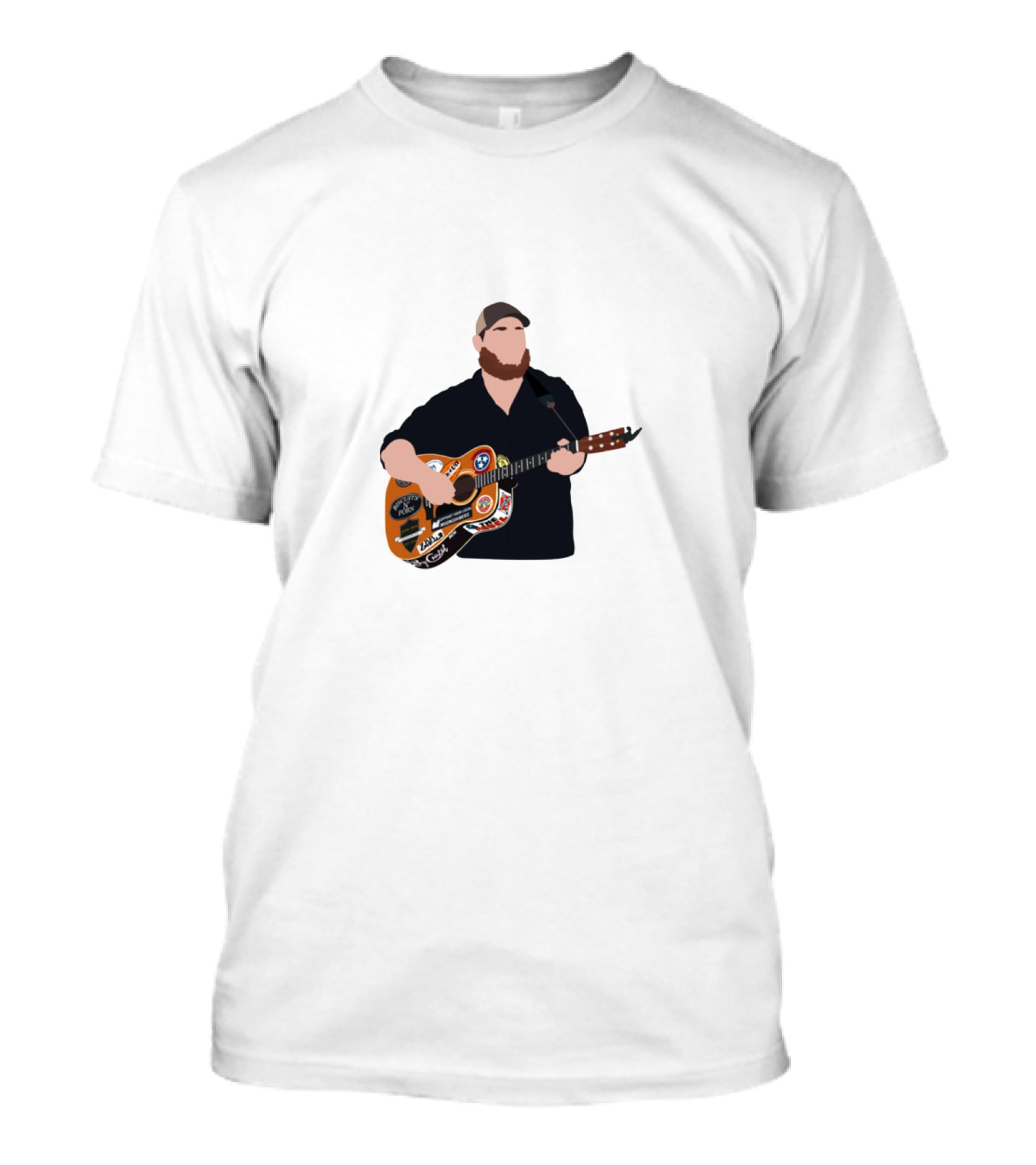 Luke Combs Playing Guitar With Stickers T-Shirt
