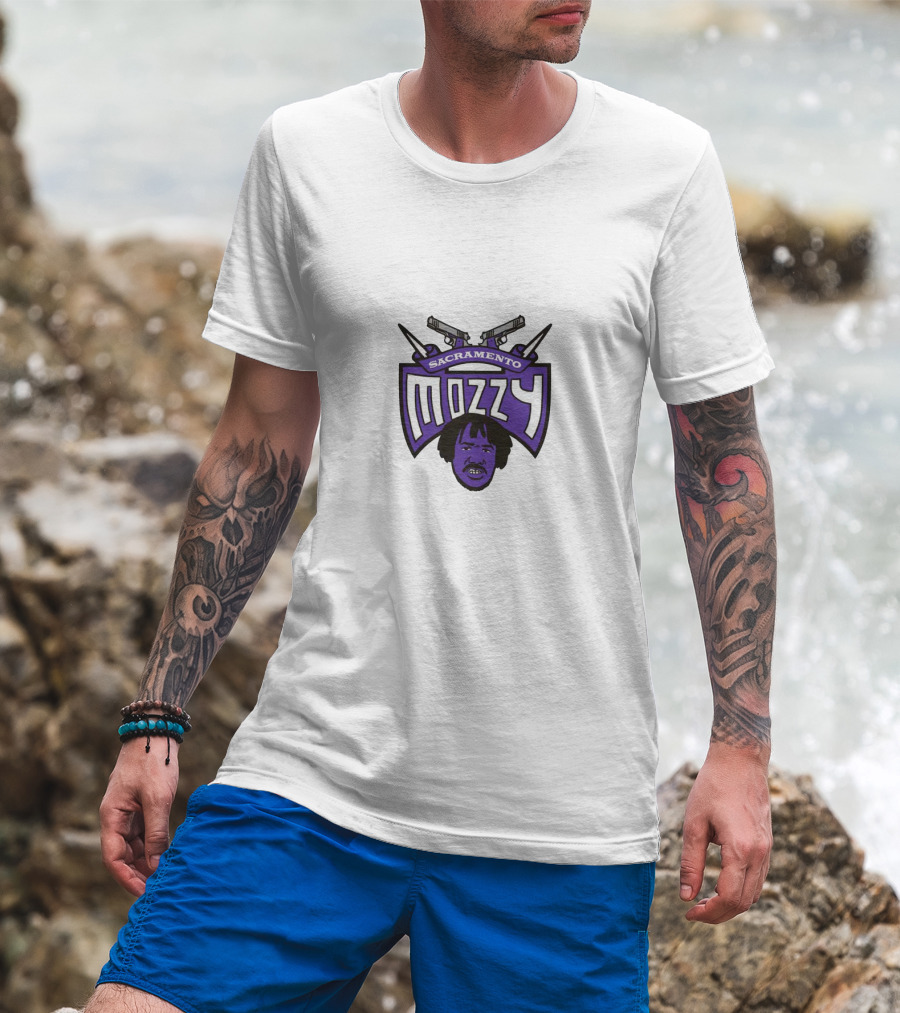 Sacramento Mozzy Purple Face With Guns T-Shirt