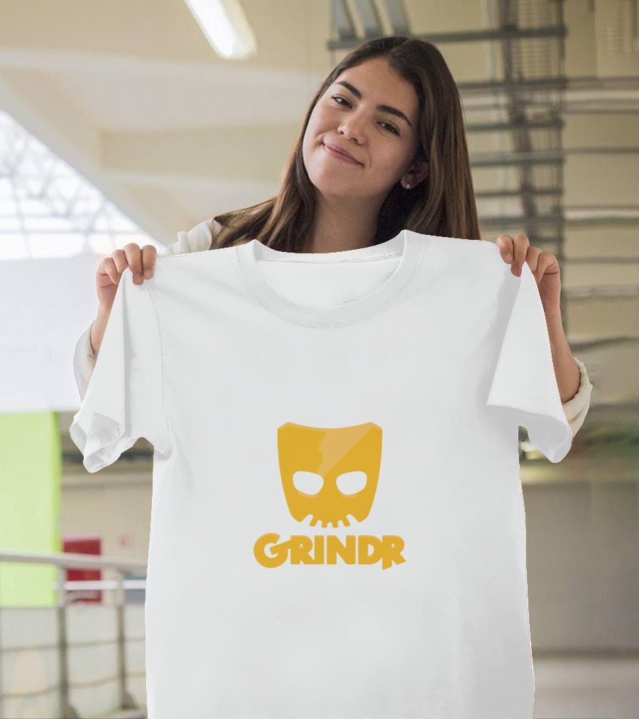 Grindr Bold Yellow Mask T-Shirt