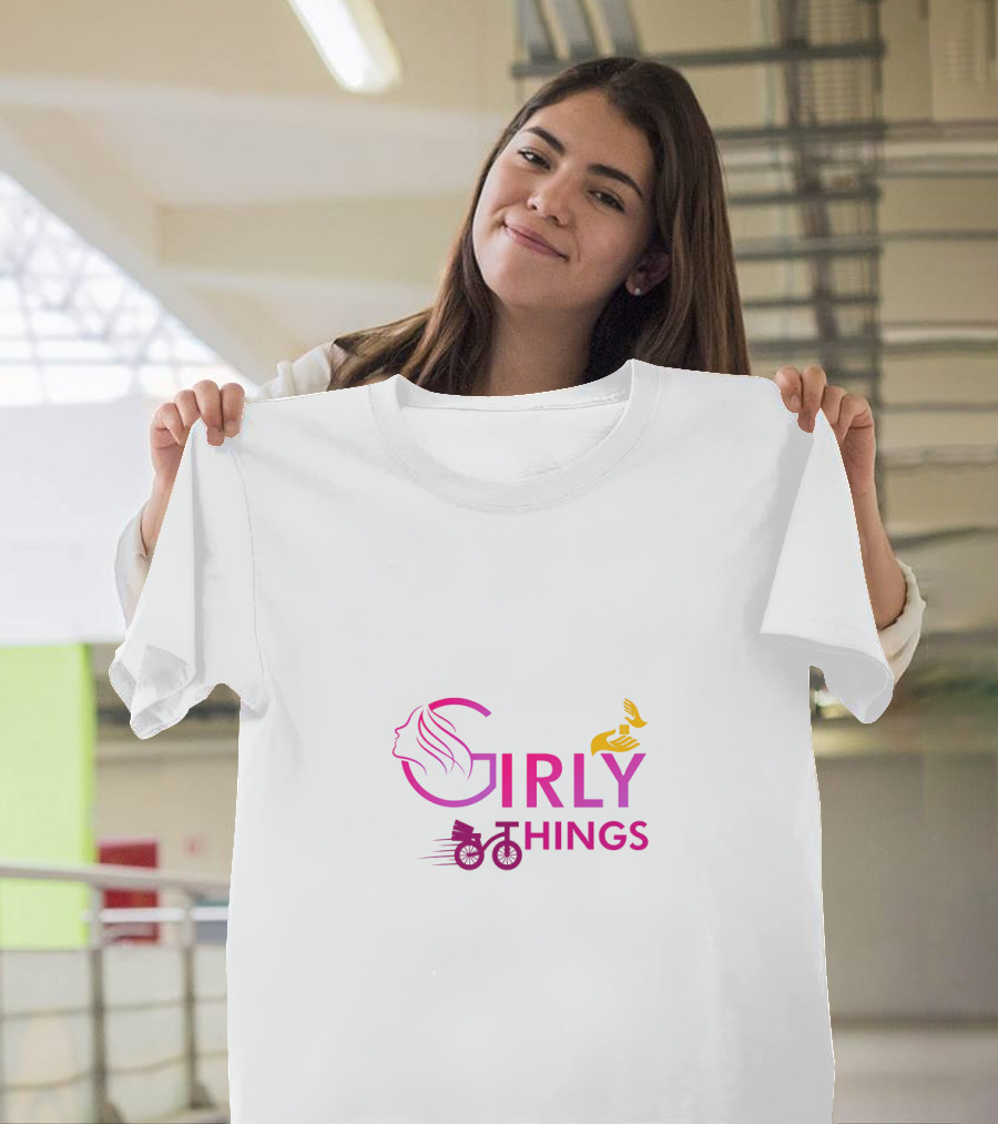 Girly Things Bicycle Birds T-Shirt