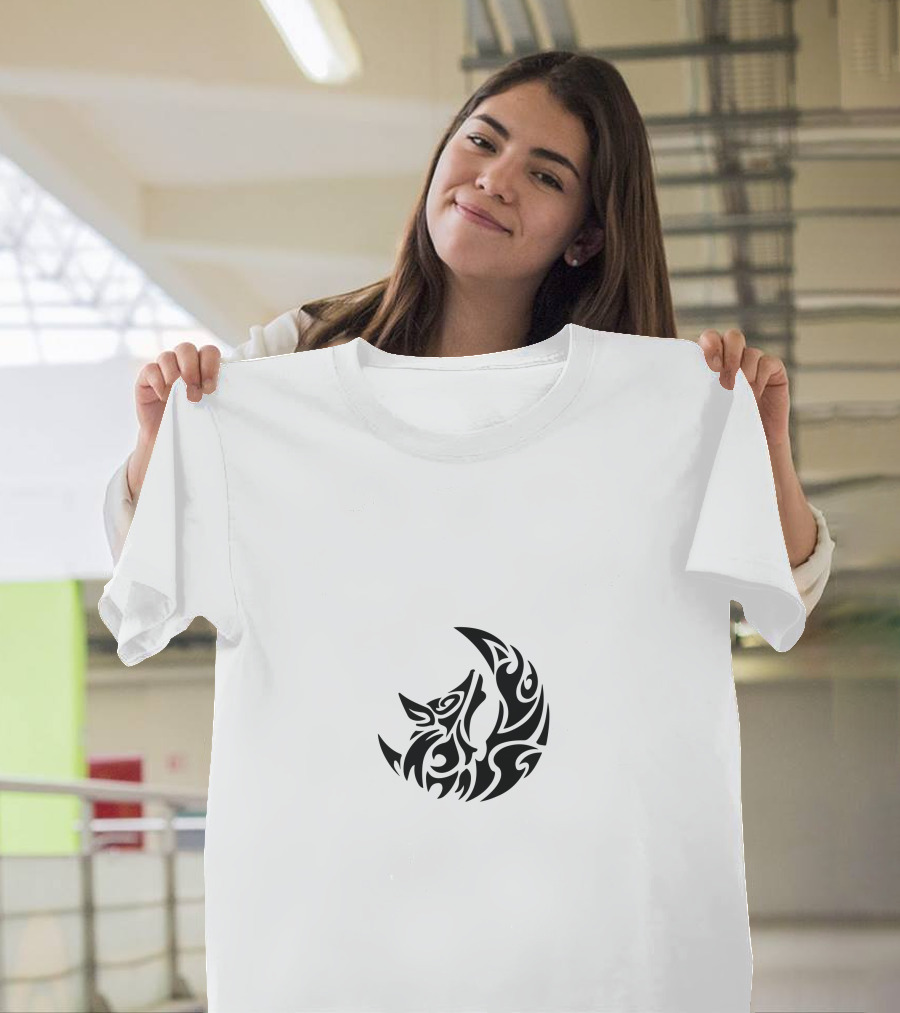 Mephit Furmeet Tribal Wolf Moon T-Shirt