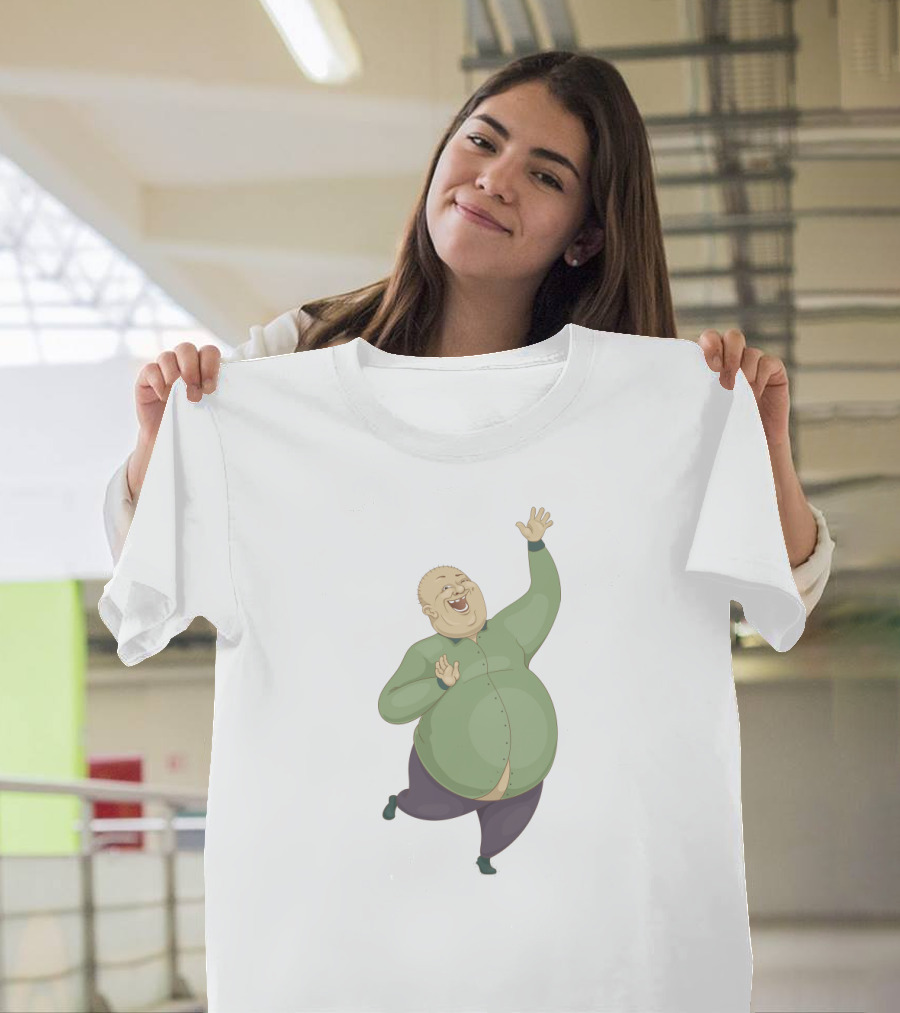 Green Guy Joyful Celebration In Green T-Shirt