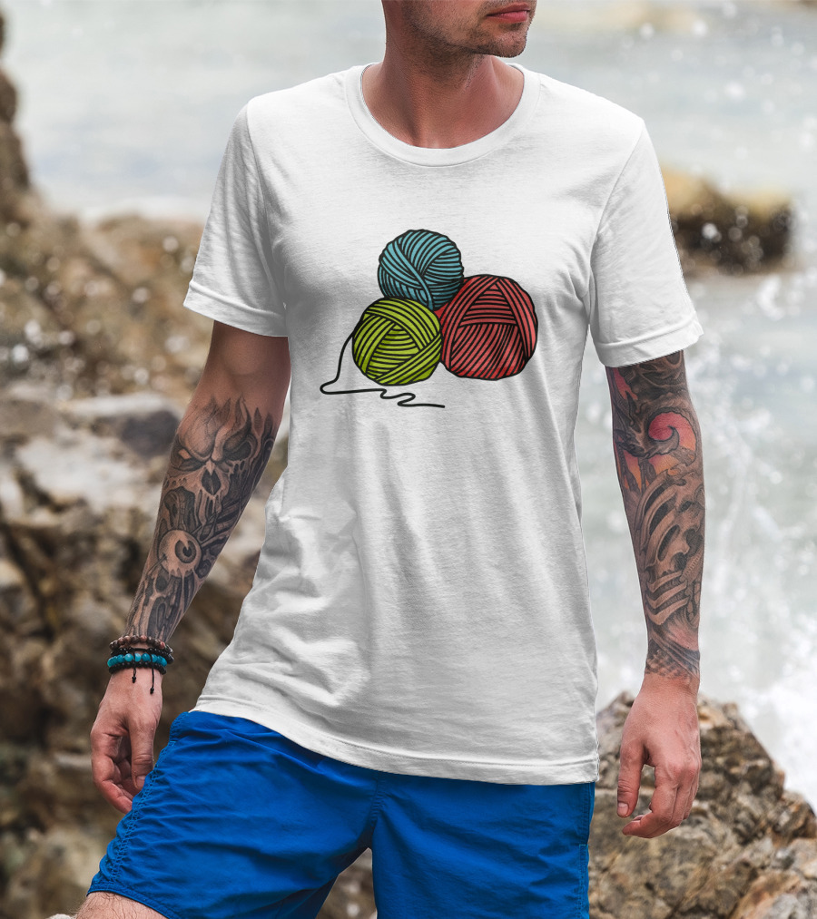 Yarn Balls Blue Green Red T-Shirt