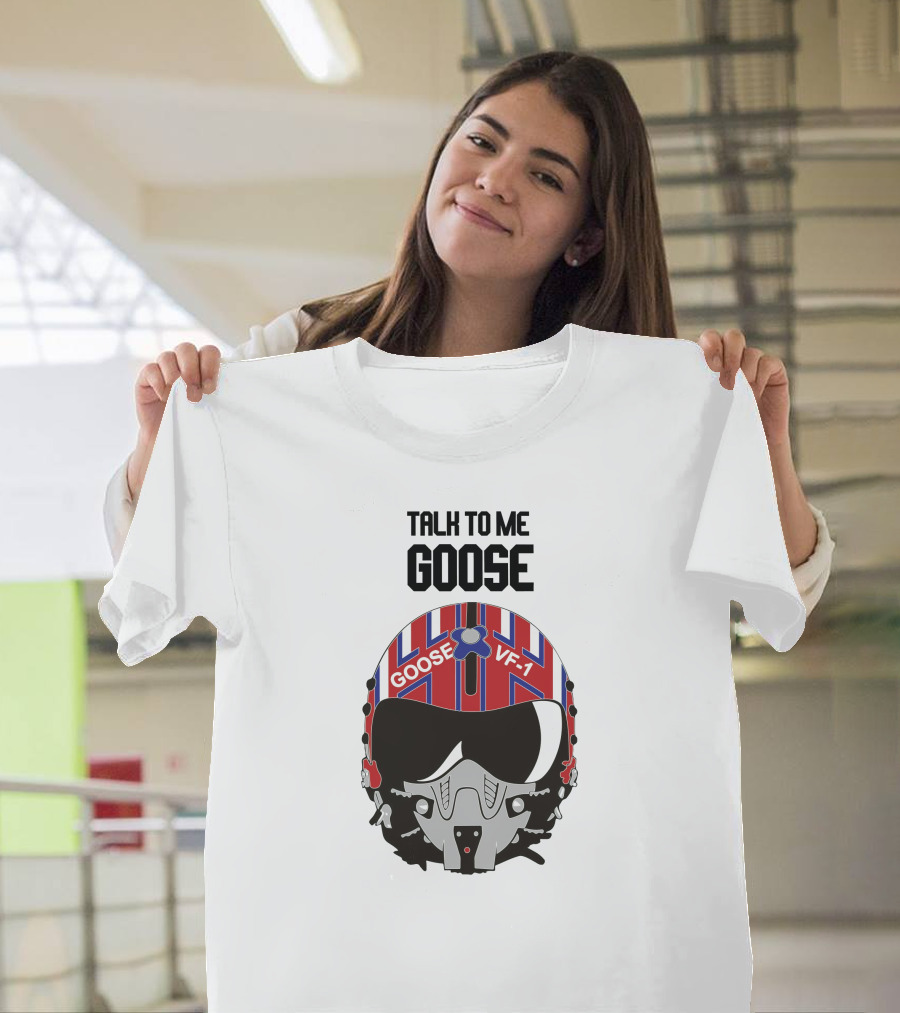 Talk To Me Goose Helmet VF-1 Navy Aviation T-Shirt