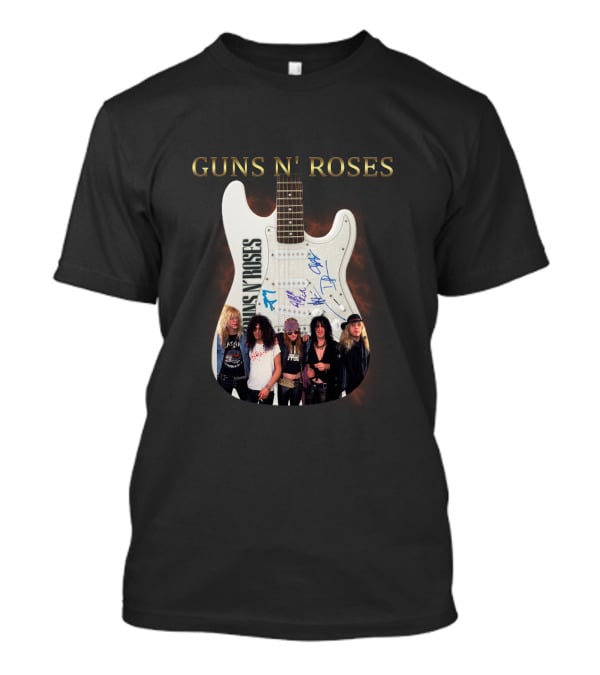 Guns N' Roses Guitar With Band Members T-Shirt