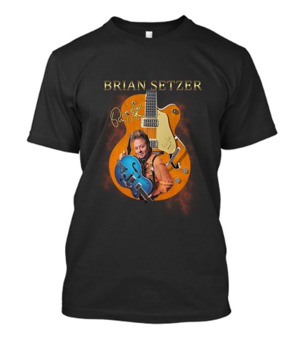 Brian Setzer Guitar Image T-Shirt