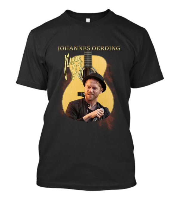 Johannes Oerding Signature Guitar With Lightning And Performance T-Shirt