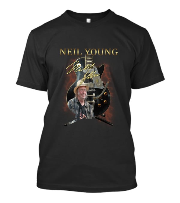 NEIL YOUNG Signature Guitar With Image T-Shirt
