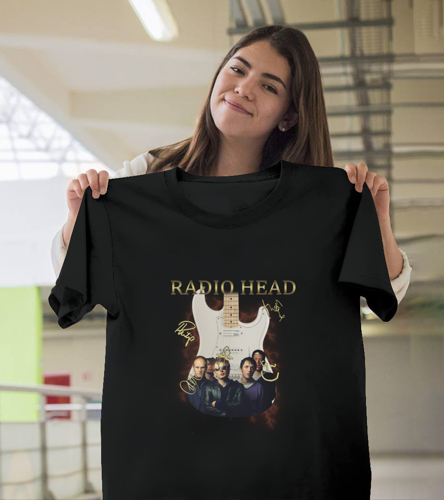 Radio Head Guitar With Band Members T-Shirt