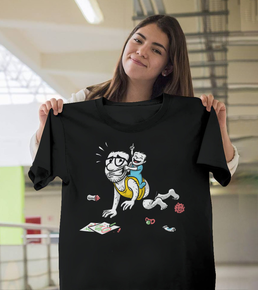 Fatherhood Playtime Adventures with Happy Child and Baby Items T-Shirt