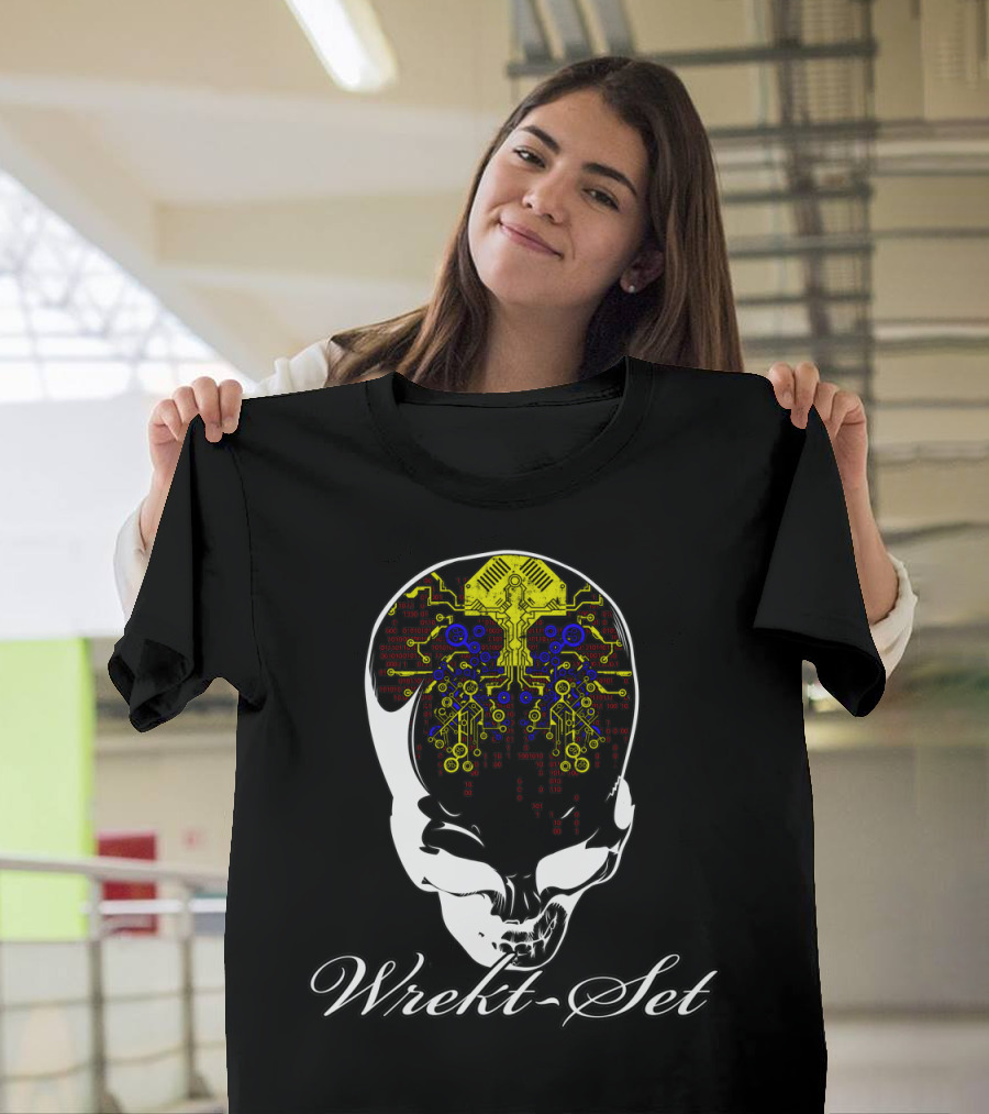 Wrekt Set Technically Thinking Skull Circuitry T-Shirt