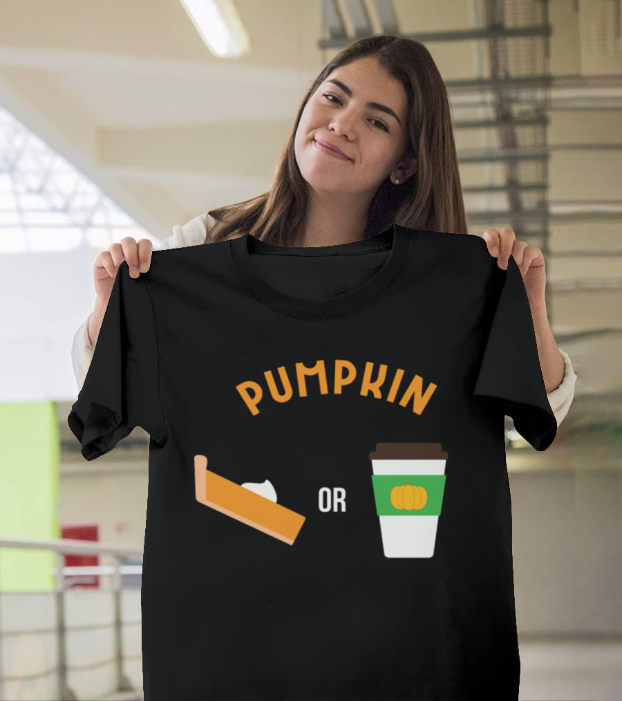 Pumpkin Pie Slice or Pumpkin Coffee Cup Choice T-Shirt