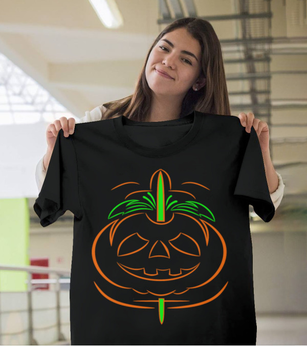 Hot Rod Pumpkin With Pinstripe Jack O'Lantern T-Shirt