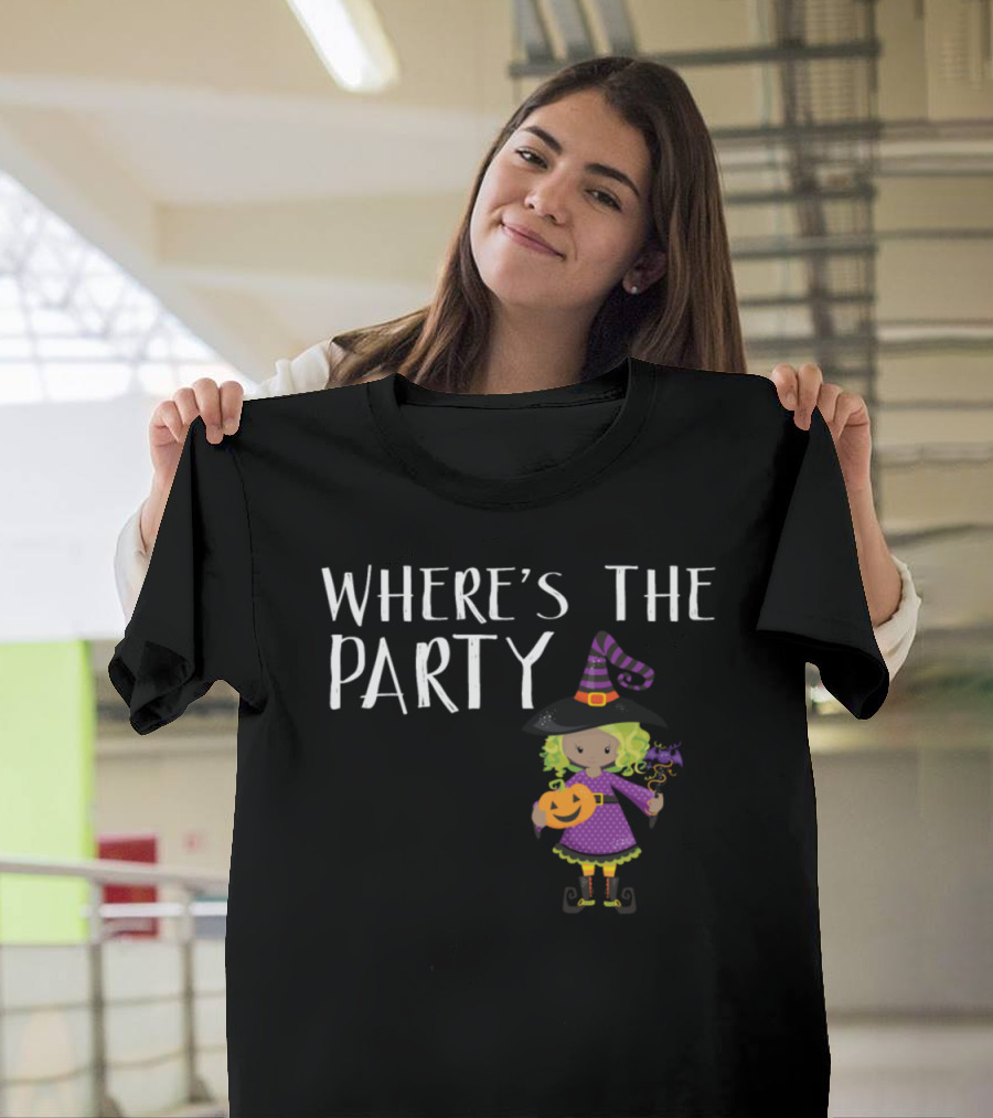 WHERE'S THE PARTY WITCH PUMPKIN HALLOWEEN MAGIC T-Shirt