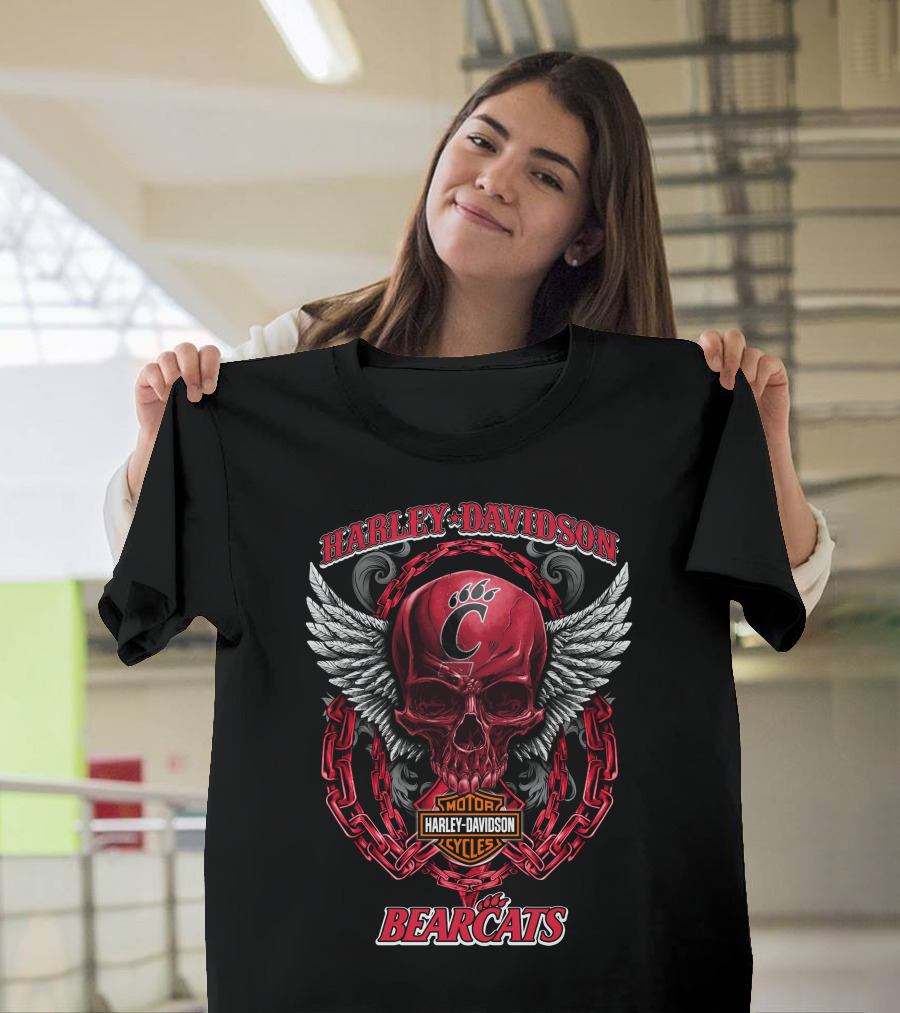 Harley Davidson Motor Cycles Cincinnati Bearcats T-Shirt