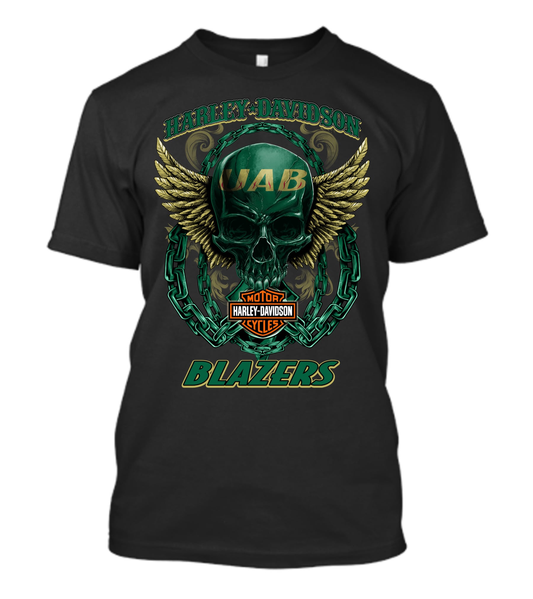 Harley Davidson Uab Blazers Motorcycles Cycles T-Shirt
