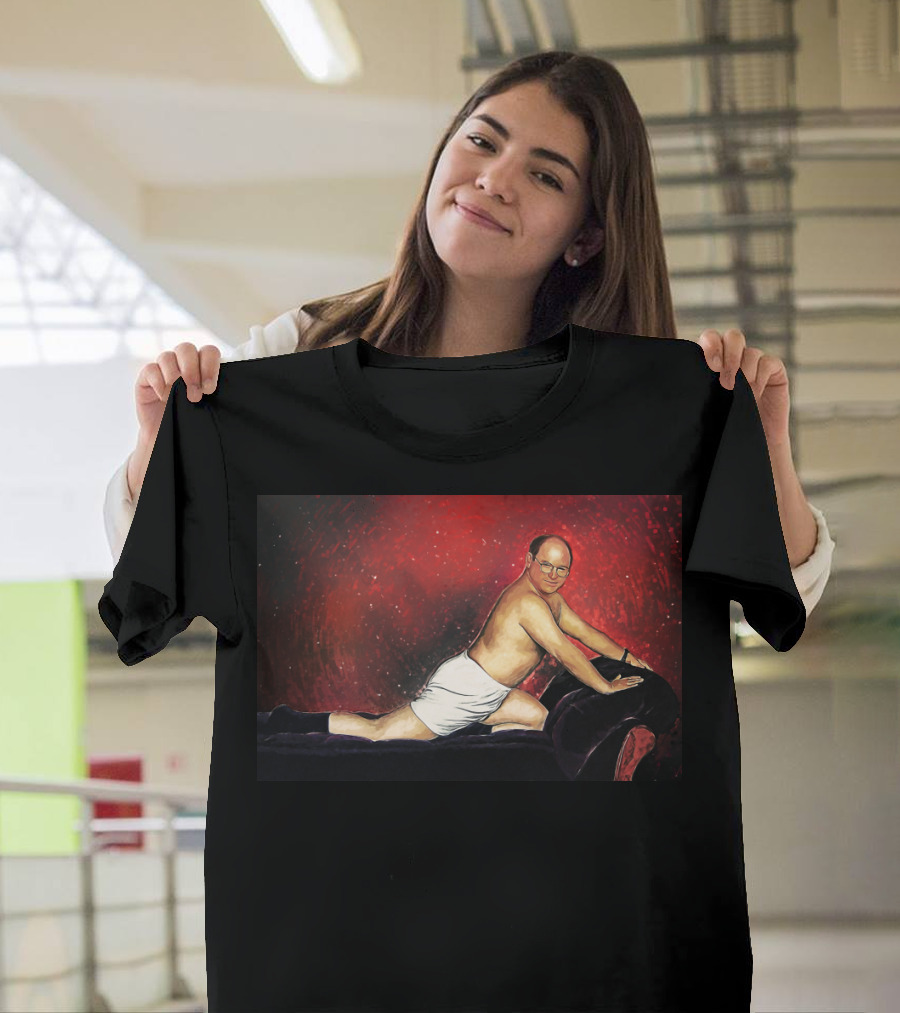 George Costanza Art Painting Recreation on Velvet Couch T-Shirt