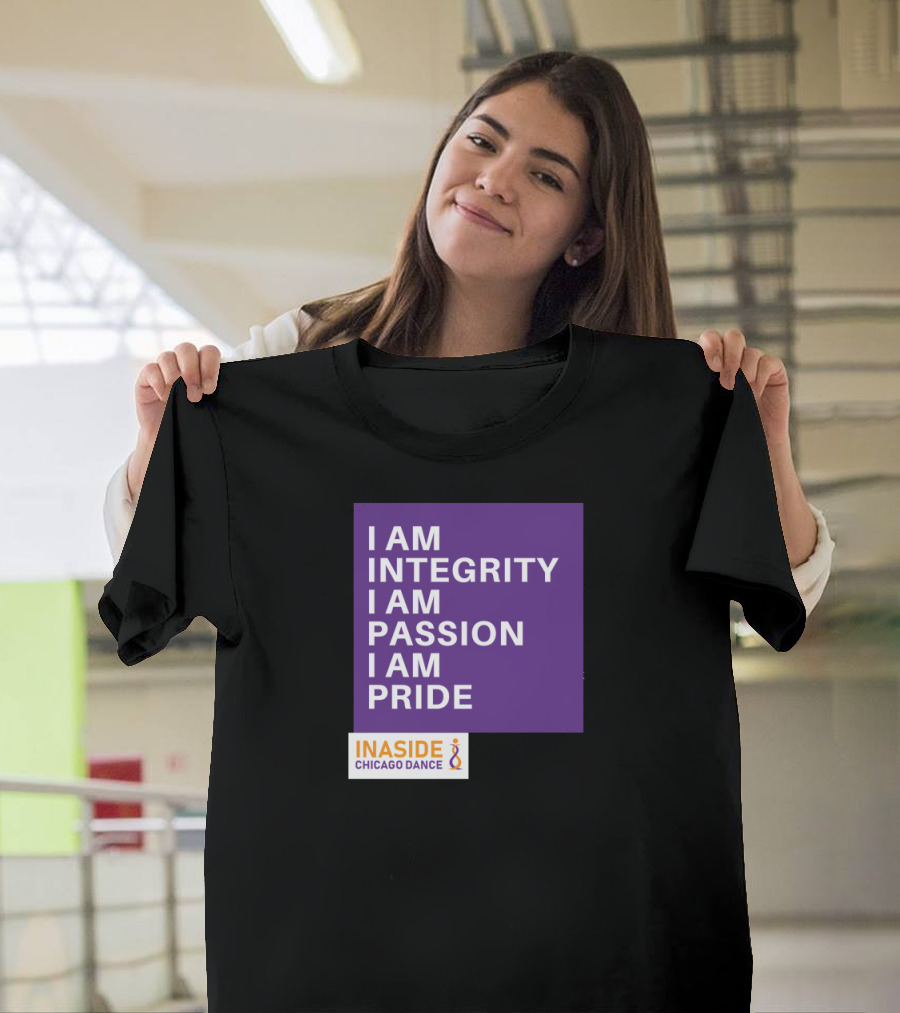 I AM Integrity Passion Pride Purple Color Block INASIDE Chicago Dance Collection T-Shirt