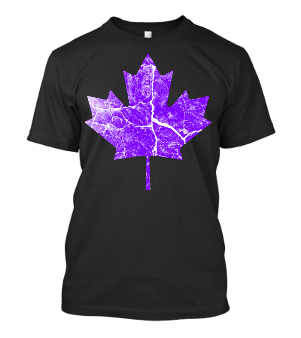 Violet Distressed Maple Leaf Canada T-Shirt