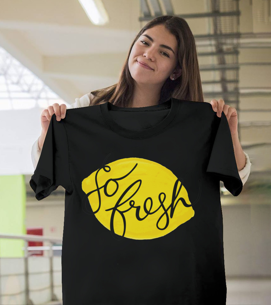 So Fresh Lemony Yellow Graphic Bold Script Artistry T-Shirt