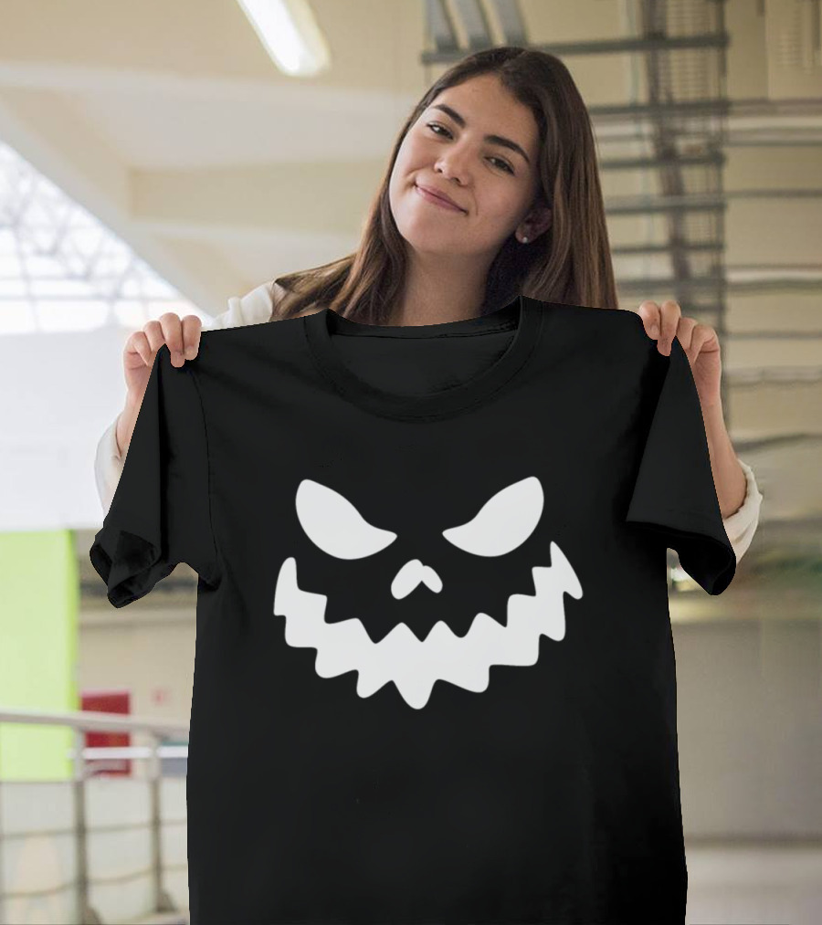 Pumpkin Jack O Lantern Face Scary Cool Halloween T-Shirt