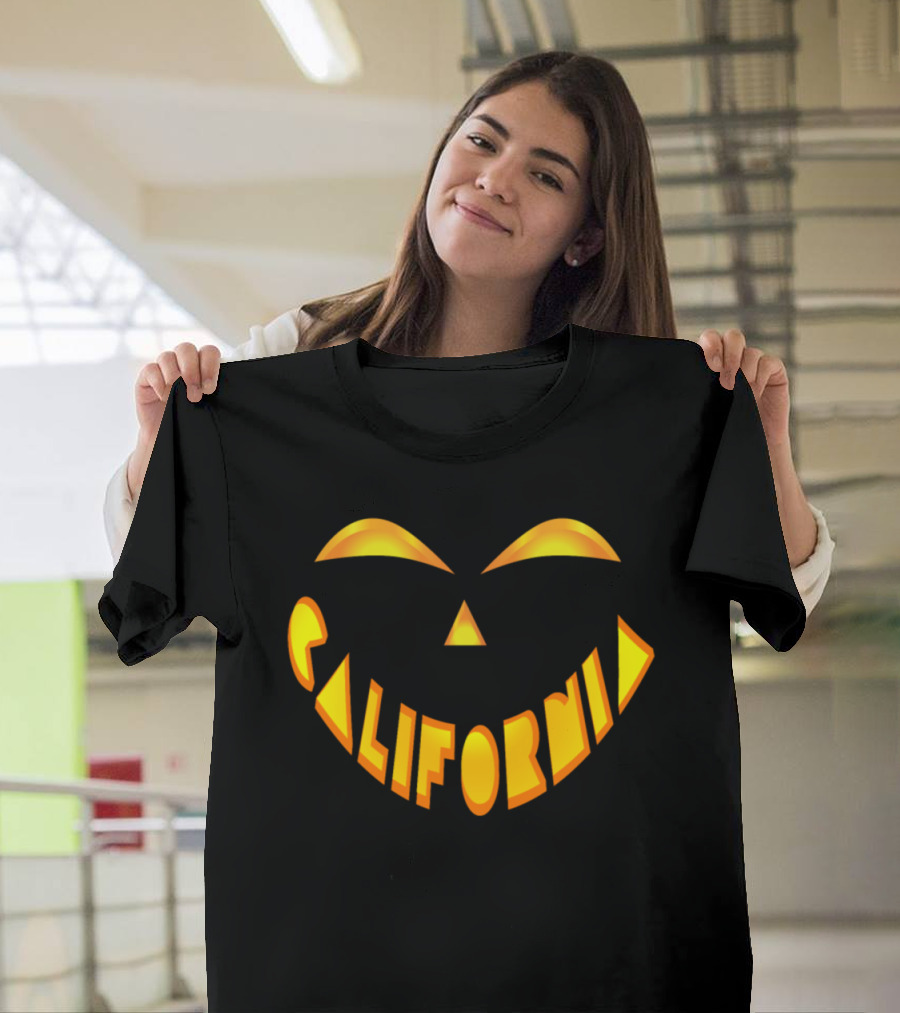 California Pumpkin Face Jack O' Lantern T-Shirt