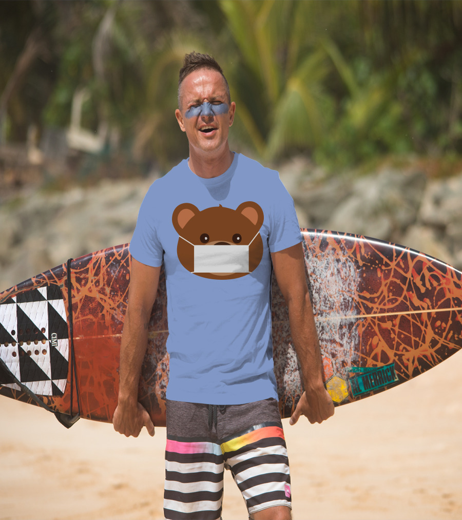 My Bear Cute Masked Teddy Face T-Shirt