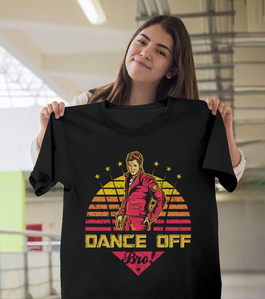Dance Off Bro Retro Style Starburst Background T-Shirt