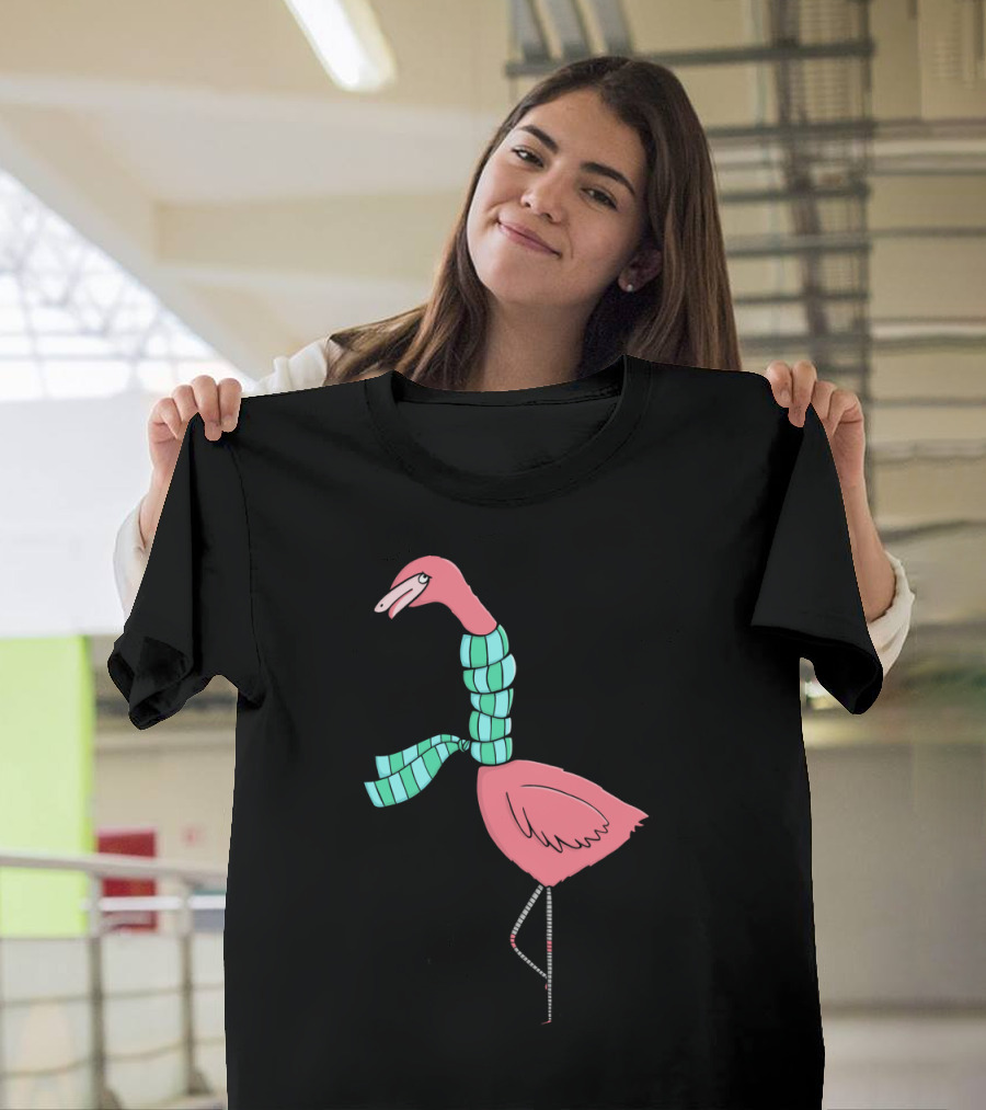 Flamingo Flu Winter Scarf Cozy Appeal T-Shirt