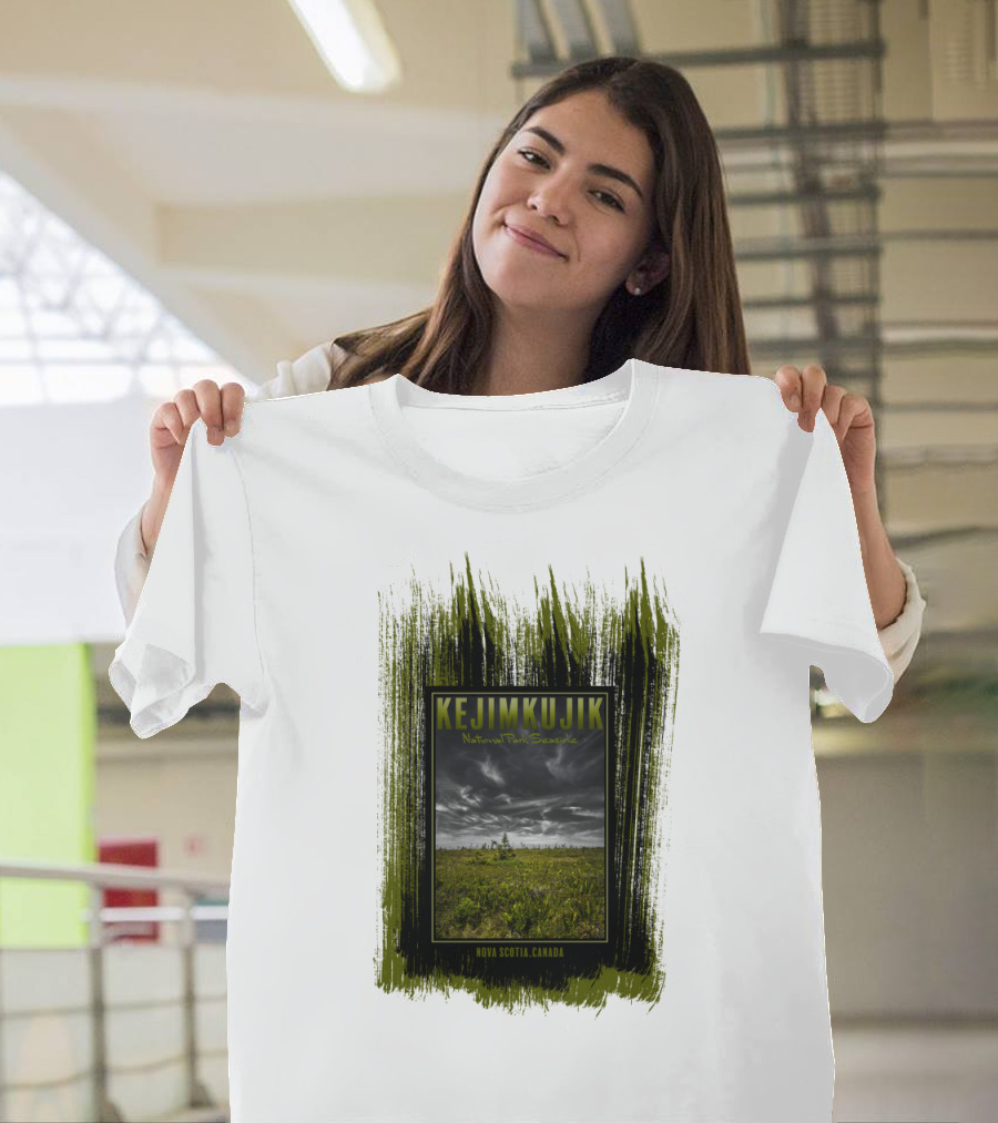 Kejimkujik National Park Scenic Nova Scotia Canada Cloudy Day Landscape T-Shirt