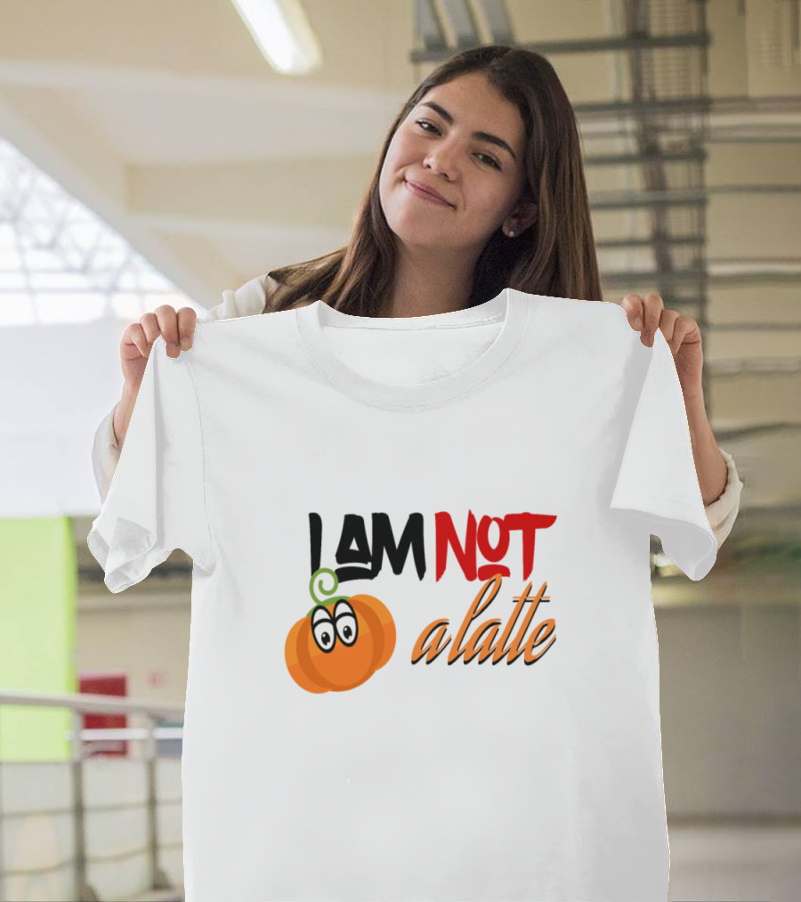 I Am Not a Latte Pumpkin Cartoon T-Shirt