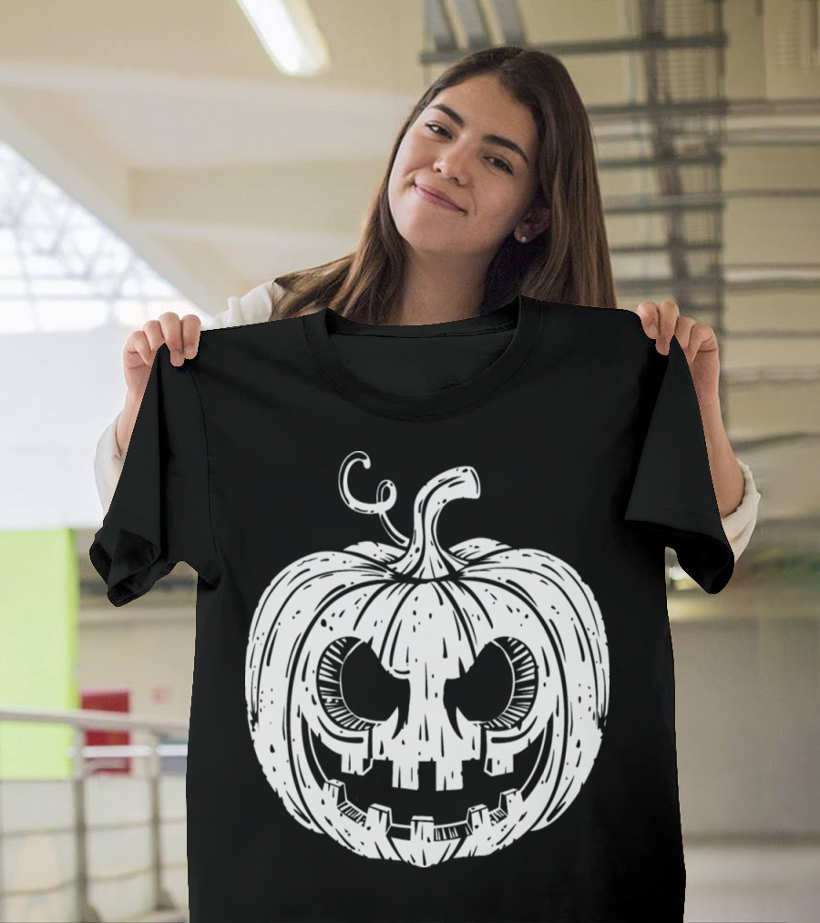 Jack O'Lantern Halloween Pumpkin Face T-Shirt