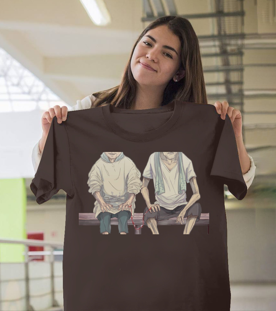 Grow Old With You Elderly Couple Sitting Together T-Shirt