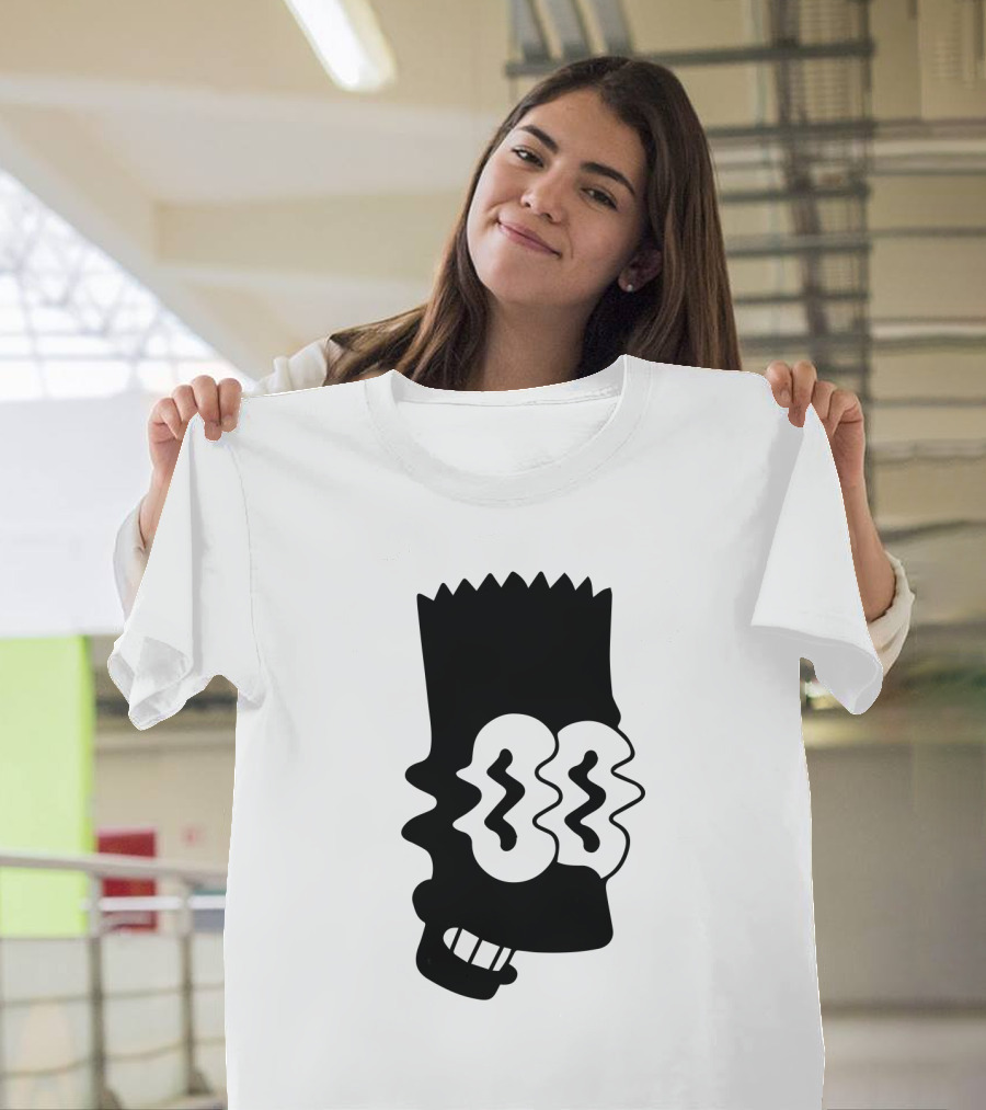The Simpson Bart Face Wavy Eyes T-Shirt