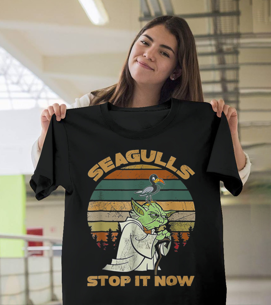 Seagulls Stop It Now Funny Song Vintage T-Shirt