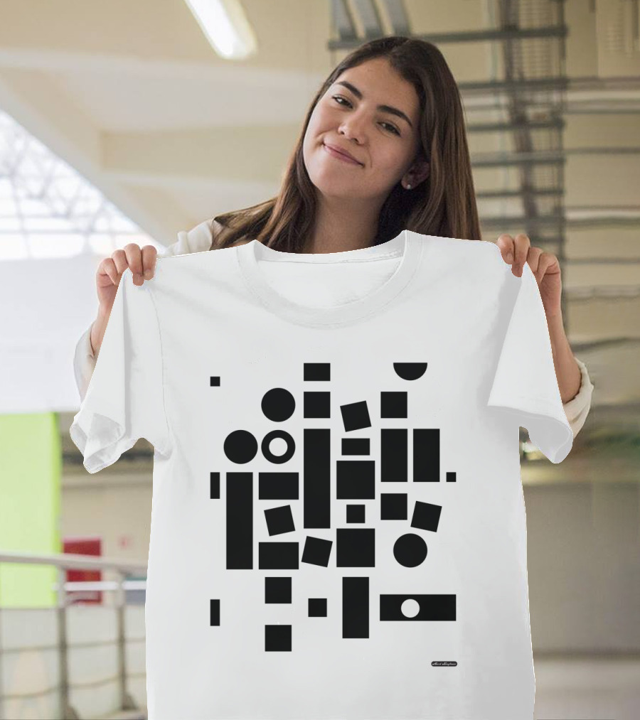 After Albers Positive Geometric Abstract by Albert Exergian T-Shirt