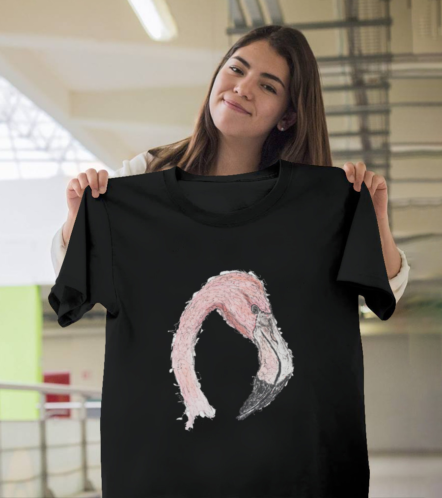 Pink Flamingo Rouge Breeze Bird T-Shirt