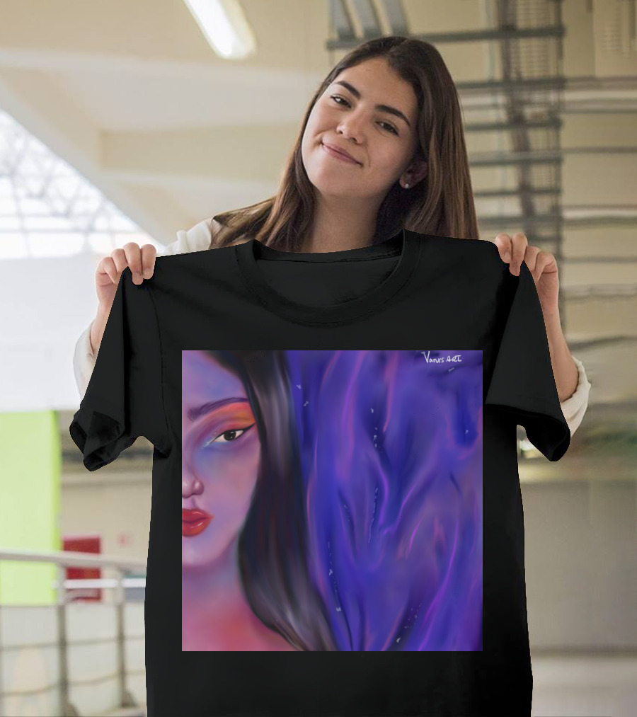 Venus Art Colorful Skin Purple Abstract T-Shirt